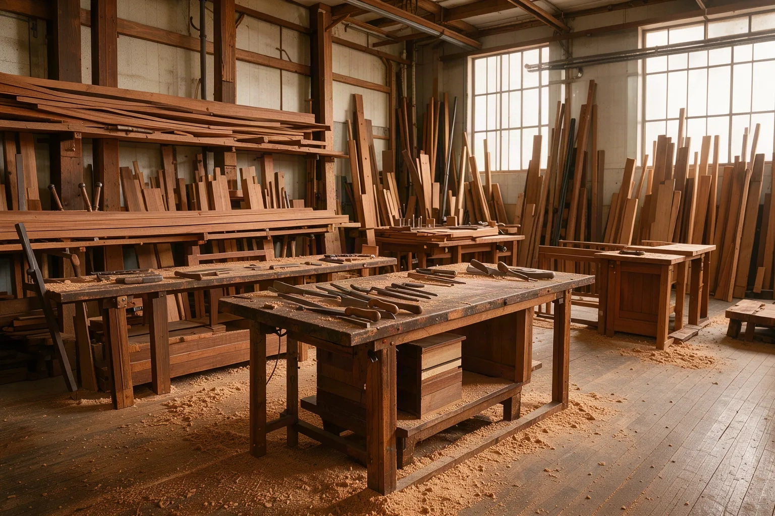 Atelier de fabrication des meubles en teck