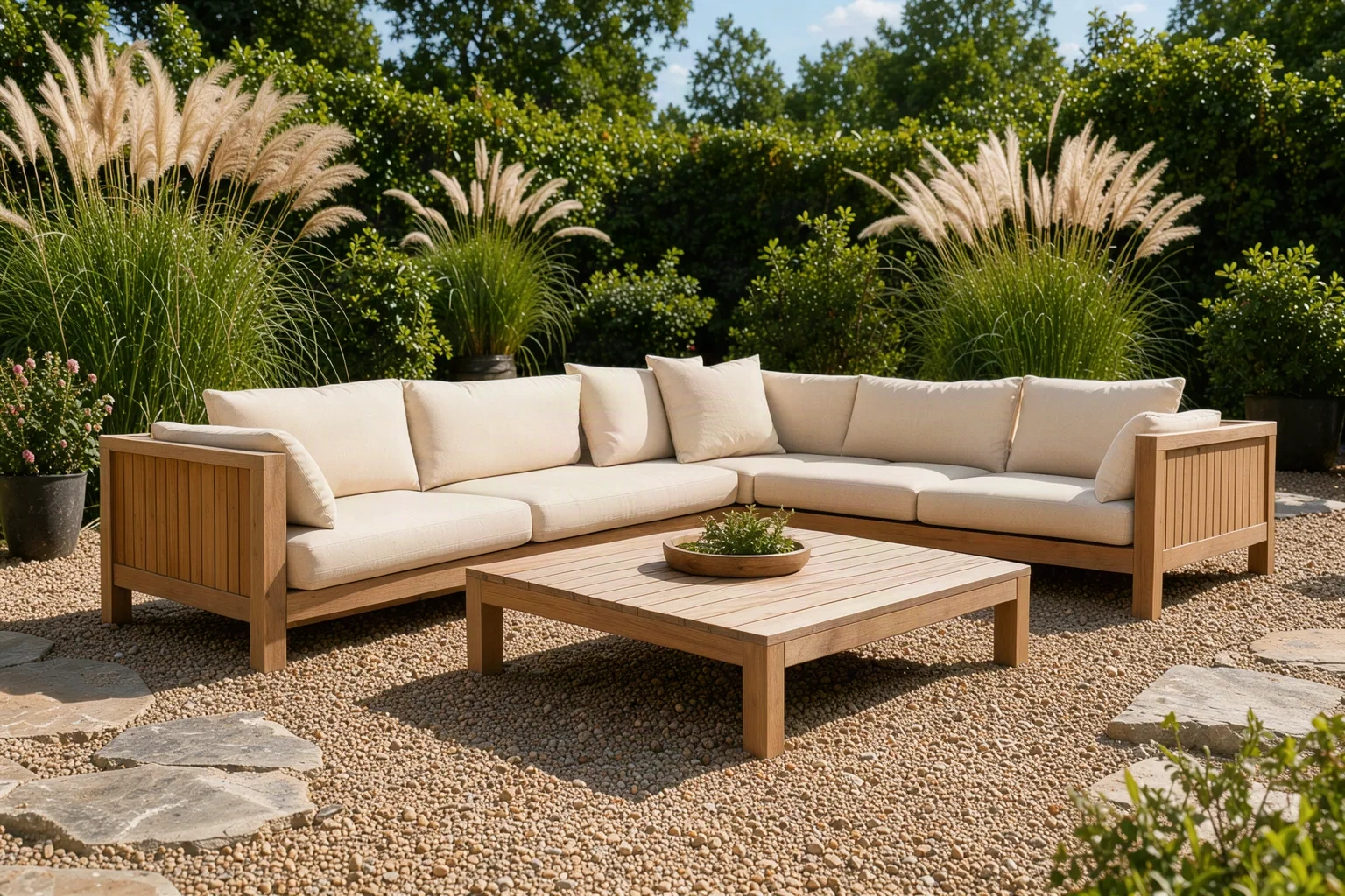 Ensemble de jardin en teck