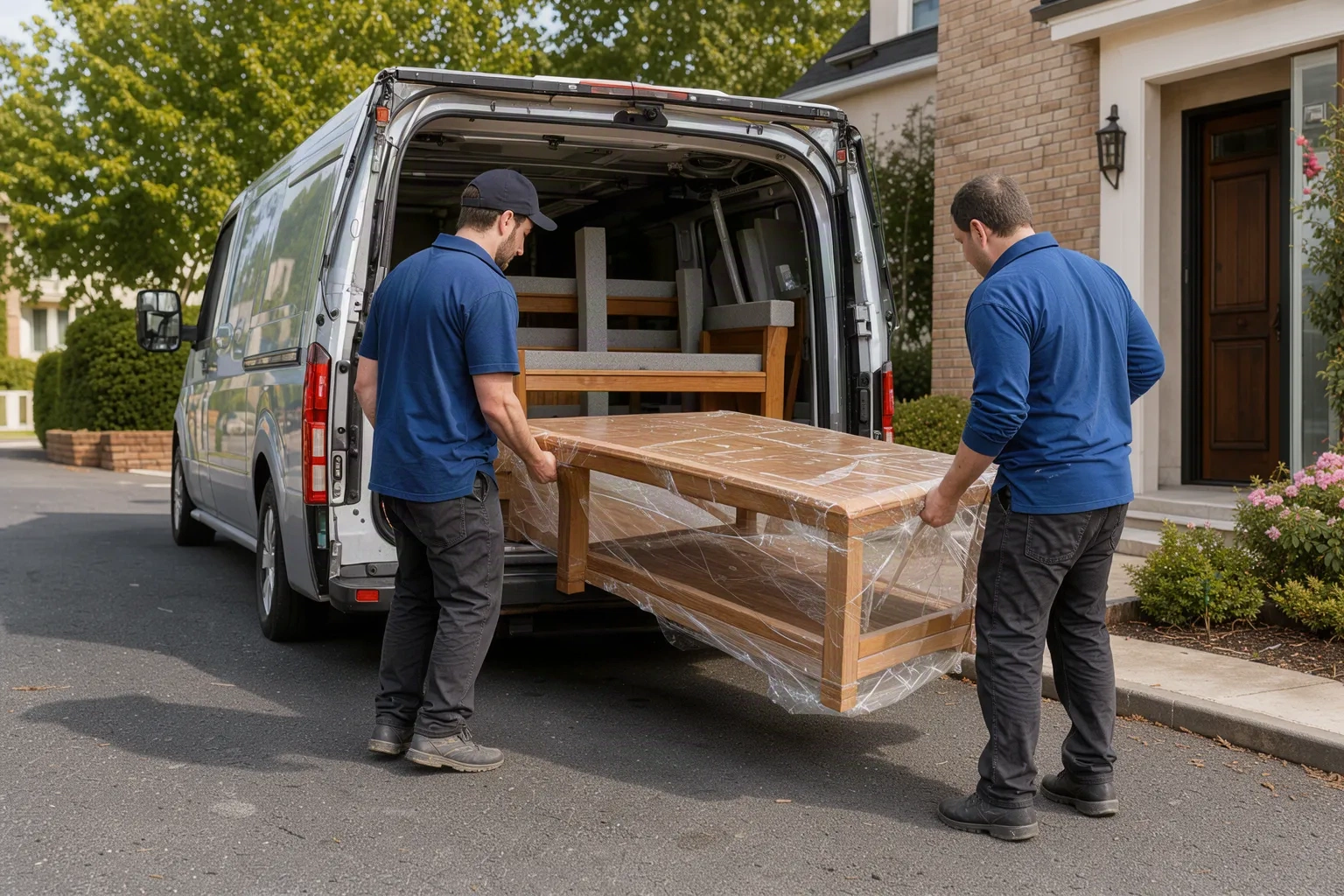 Livraison de mobilier en bois massif à domicile